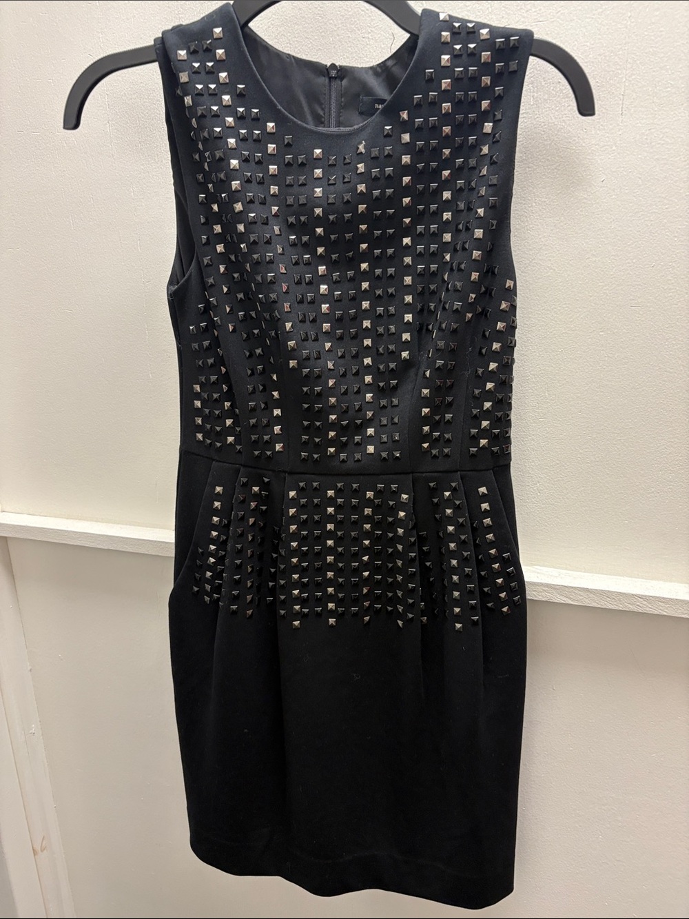 Nanette Lepore Black Studded Mini Dress